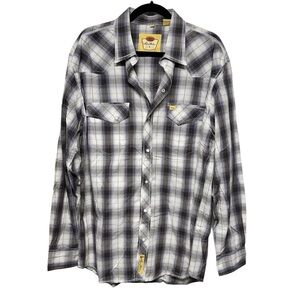 Larry Mahan Men's Western Diamond Pearl Snap Shirt Long Sleeve - Black NWOT